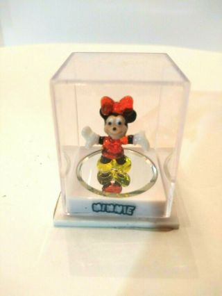 Arribas Disney Minnie Mouse Hand Blown Glass Figure Statue Figurine Vintage 1 "