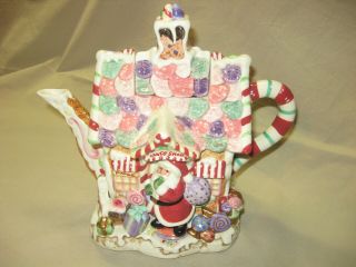 Fritz And Floyd Christmas Candylane Express Gingerbread Teapot