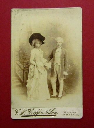 Victorian Cdv / Cabinet Photo - Young Couple - G.  W Griffin & Son,  St Helens