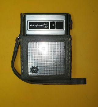Vintage Westinghouse Am Transistor Radio.  H - 707p6gp Green With Gray Case.  Work.