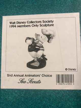 Donald Duck,  Sea Scouts Admiral (classics Walt Disney) Wdcc,  1994 Members - Only