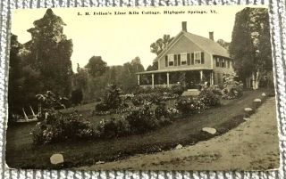 Highgate Springs,  Vt.  A Black & White Card Of L.  H.  Felton 