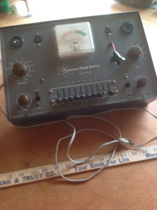 Vintage Commercial Trades Institute Cti Model Tc 10 Tube Tester Checker Collect
