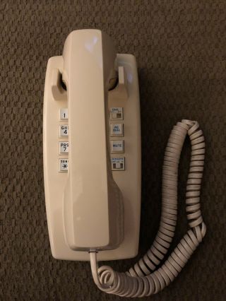 Vintage At&t Wall Phone Touch Tone/rotary/selectable Beige Model 100