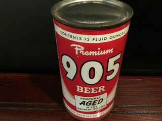 Nine - O - Five 9 0 5 Beer (103 - 15) Empty Flat Top Beer Can: Gold Brau,  Chicago,  Il