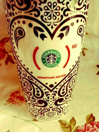 2010 Starbucks Jonathan Adler Product Red Limited Edition Mug Great Gift