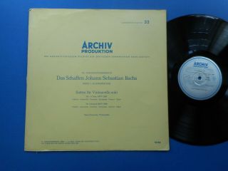 Archiv 14186 J S Bach Suites For Cello Nos.  1 & 2 Pierre Founier Near