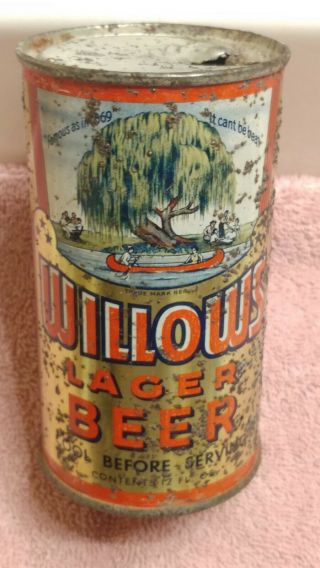1930s Willows Lager Beer Irtp O/i Ft Beer Can San Francisco California