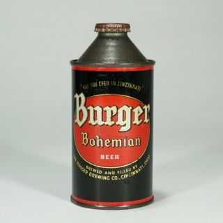 Burger Brewing Bohemian Beer Cone Top Can Cincinnati Ohio 155 - 25 - - Sweet - -