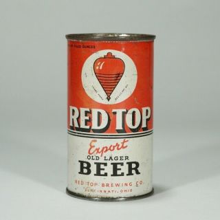 Red Top Brewing Export Old Lager Beer Instructional 724 Flat Top Can Cincinnati