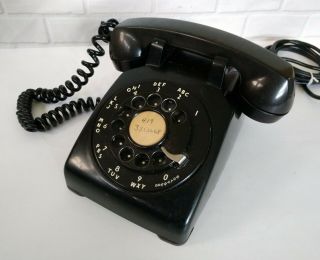 Vintage Black Western Electric Rotary Dial Desk Telephone 500,  2 62,  Prop
