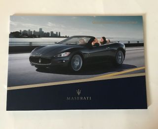 2010 - 2011 Maserati Gran Turismo Convertible Prestige Brochure