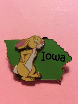 State Character Pins - Iowa / Rabbit From Winnie The Pooh Disney Pin 14937