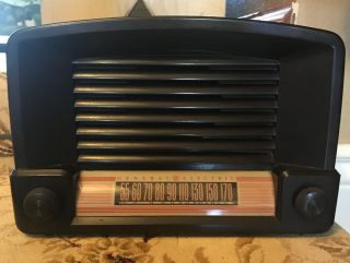 General Electric Ge Model 102 Vintage Art Deco Bakelite Vacuum Tube Radio