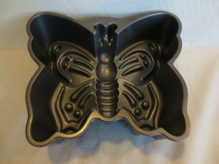Nordic Ware Aluminum Non Stick Cake Pan Butterfly 9 Cup Springtime Euc