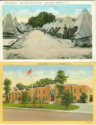 Peekskill,  Ny The State Armory And Arrivals After Tent Pitching,  State Camp