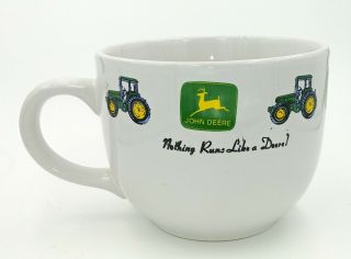 John Deere Gibson 24 Oz Large White Coffee Or Soup Mug Tractor Farm Country