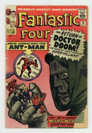 Fantastic Four 16 Fr/gd 1.  5 1963