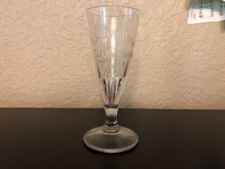 San Antonio Brewing Assosiation Beer Glass Pearl Beer Pilsner Glass