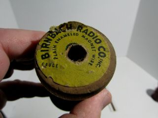 Vintage Old Stock Birnbach Radio Company Copper Wire Spool 40 Plain Enamel