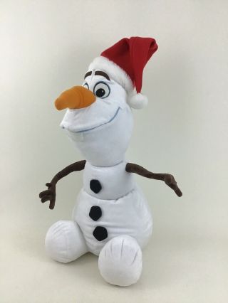 Disneys Frozen Olaf Christmas Hat Snowman Huge 22 " Jumbo Plush Stuffed Toy