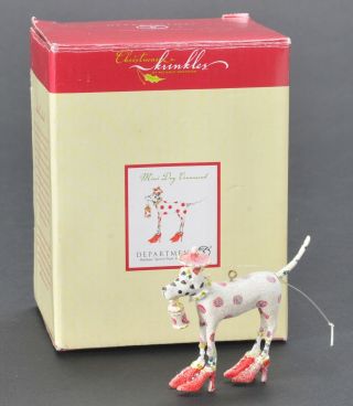 Dept 56 Patience Brewster Christmas Krinkles Mini Dog Ornament Dalmatian W Box