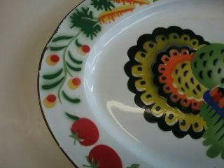 Vintage Enamelware Turkey Serving Platter - Hong Kong 2
