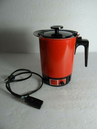 Vintage West Bend Instant Hot Pot 36 Ounces Orange Electric