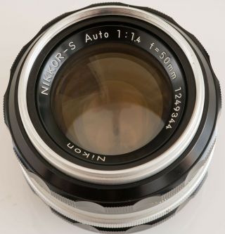Vintage Nikon Nikkor - S Auto 50mm F1.  4 Non Ai Lens for F Mount Cameras 2