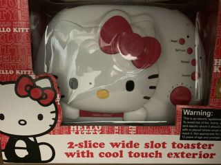 Hello Kitty Toaster Sanrio Kt5211 2 - Slice Wide Slot