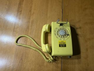 Vintage Bell Western Electric Rotary Dial Telephone Gold Wall Mount Phone