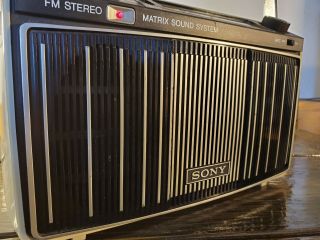 Vintage Sony AM/ FM Stereo Portable Transistor Radio,  Model MR - 9100W,  MID MOD 2