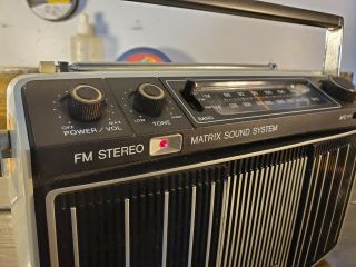 Vintage Sony AM/ FM Stereo Portable Transistor Radio,  Model MR - 9100W,  MID MOD 3