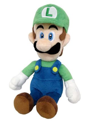 Authentic 10 " Luigi Stuffed Plush Sanei Ac02 Mario All Star Series