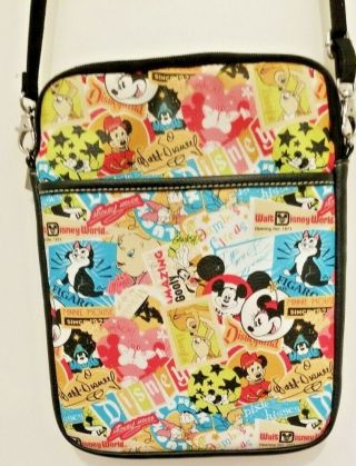Disney Cross Body Messenger Bag Tote Shoulder Bag Mickey,  Minnie,  Goofy and More 2
