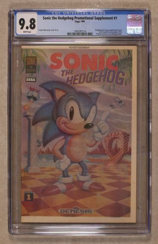 Sonic The Hedgehog 1newsprint Cgc 9.  8 1991 1497247114
