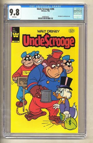 Uncle Scrooge 206 (cgc 9.  8) White Pgs; Distributed In Multi - Packs Only (c 26066)