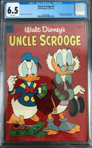 Uncle Scrooge 4 Cgc 6.  5 Carl Barks Story,  Cover & Art Key Issue L@@k