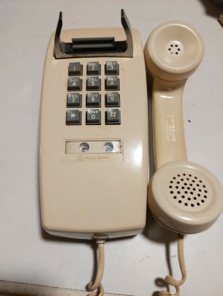 Vintage Western Electric At&t Beige Push Button Wall Mount Telephone