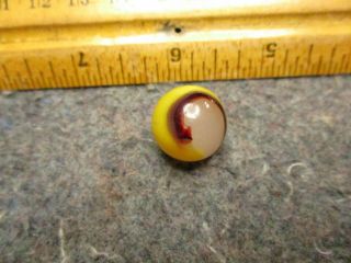 Vintage Marble/akro Agate Egg Yolk Oxblood Corkscrew/beauty/mint/0.  68 " /colorful