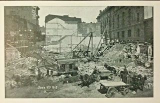 Rare Antique 1912 Manufacturers Club Philadelphia Demolition Real Photo Postcard