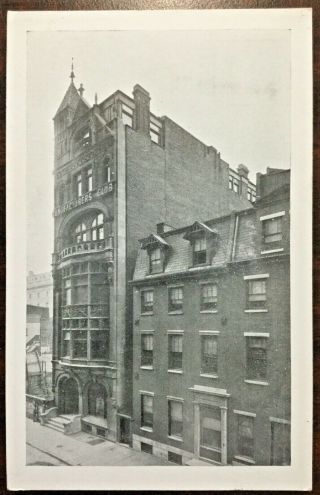 Rare Antique 1912 Manufacturers Club Philadelphia Real Photo Postcard