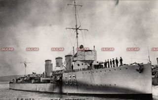 Photograph Royal Navy.  Hms " Nonpareil " M Class Destroyer.  C 1917