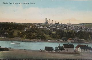 Hancock Houghton Michigan Copper Mining Keweenaw Upper Peninsula Postcard