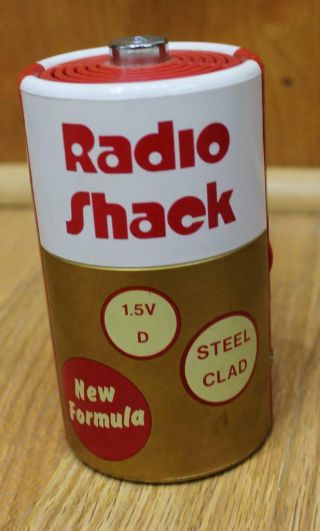 Vintage Radio Shack D Cell Battery Shaped Transistor Radio