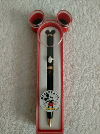 Vintage Colibri Disney Mickey Mouse & Co.  Ball Point Pen Black