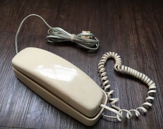 Vintage 80s Cream Telephone Push Button Desk Phone By At&t Stranger Things