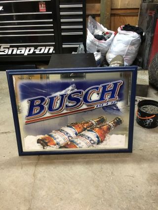 Busch Beer Bar Man Cave Mirror Sign