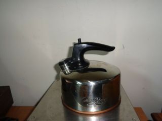 Paul Revere Ware 1801 Copper Bottom Whistling Tea Kettle Pot 1 Qt