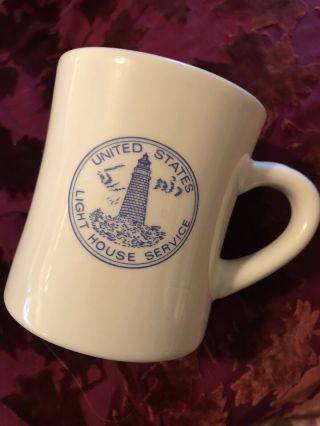 Vintage Us Light House Service Coffee Mug Cup - Restaurant Ware